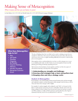 Making Sense of Metacognition