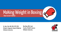 Making Weight in Boxing