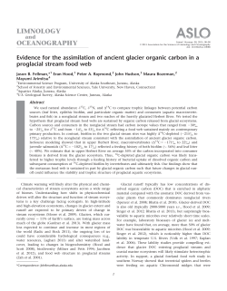Evidence for the assimilation of ancient glacier organic carbon in a