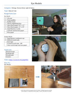 Eye Models - Community Science Workshop Network