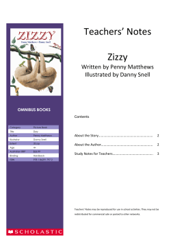 Teachers` Notes Zizzy - Scholastic Australia