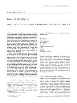 Growth at Puberty - Semantic Scholar