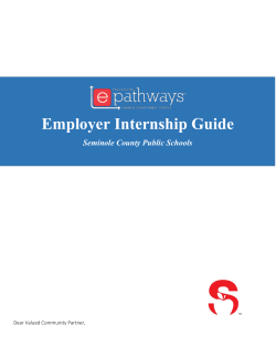 Employer Internship Guide - Seminole County Public Schools