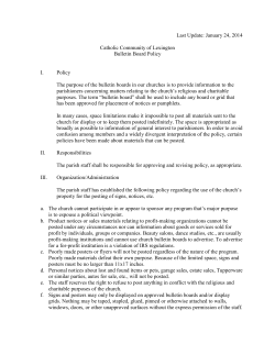 Communication Policies - Lexington Catholic Community