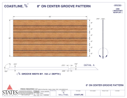 Three Eights inch Square Groove (Coastline)8 inch OC