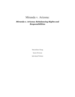 File - Miranda v. Arizona: Rebalancing Rights and