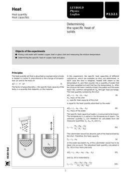 Determining the specific heat of solids