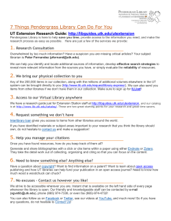 7 Things Pendergrass Library Can Do For You