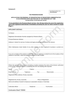 Part 1 - The Pensions Authority
