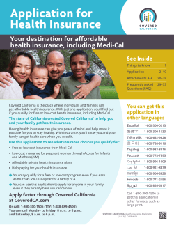 Application for Health Insurance