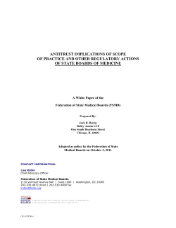 antitrust implications of scope of practice and other regulatory