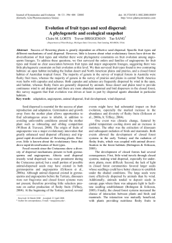 Evolution of fruit types and seed dispersal