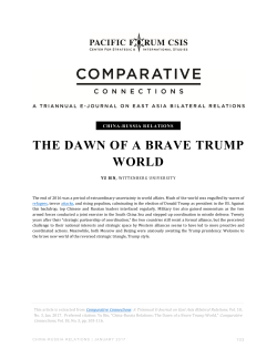 Article as PDF - Comparative Connections