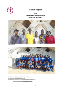 GWS Sierra Leone Annual Report 2014