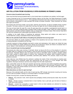 Air Pollution from Household Open Burning in
