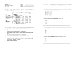 Chemistry 12 Name Final Exam Form A Section