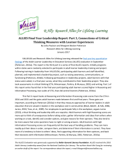 ALLIES Final Year Leadership Report