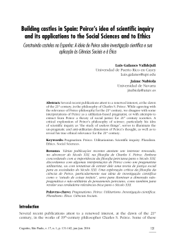 Building castles in Spain: Peirce`s idea of scientific inquiry and its