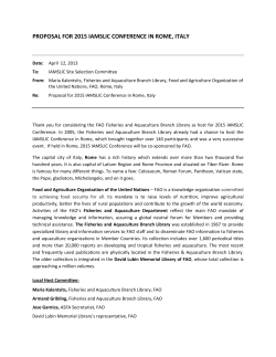 PROPOSAL FOR 2015 IAMSLIC CONFERENCE IN ROME, ITALY