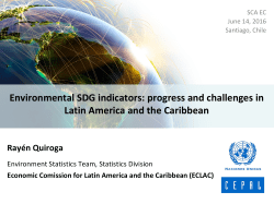 Environmental SDG indicators: progress and challenges in Latin