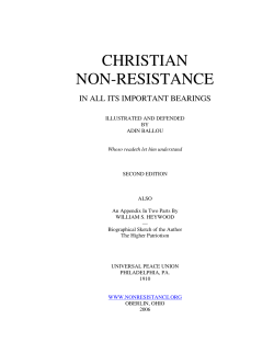 christian non-resistance