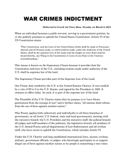 Indictment of Commander Cluff