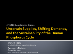 kg P / (per capita per year) - UF/IFAS Office of Conferences and