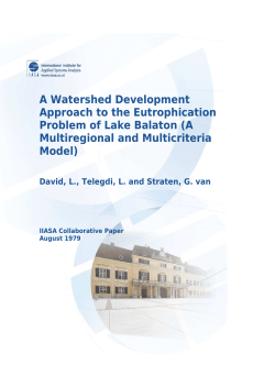 A Watershed Development Approach to the Eutrophication Problem