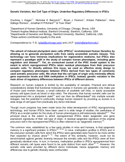 Genetic Variation, Not Cell Type of Origin, Underlies