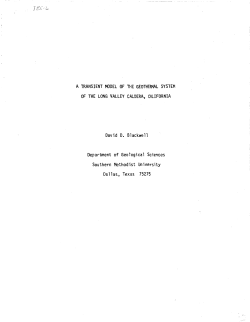 A TRANSIENT MODEL OF THE GEOTHERMAL SYSTEM OF THE