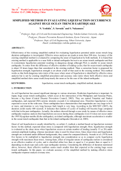 simplified method in evaluating liquefaction occurrence against