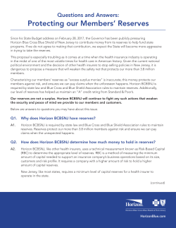 Protecting our Members` Reserves