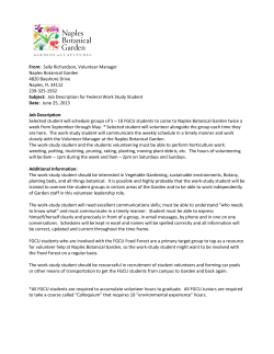 From: Sally Richardson, Volunteer Manager Naples Botanical Garden