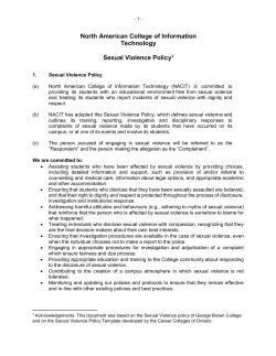 NACIT Sexual Violence Policy - North American College of