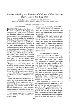 Factors Affecting the Transfer of Calcium (45Ca) from