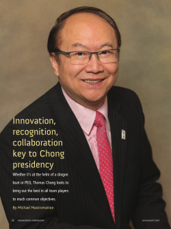 Thomas Chong - July/August Engineering Dimensions