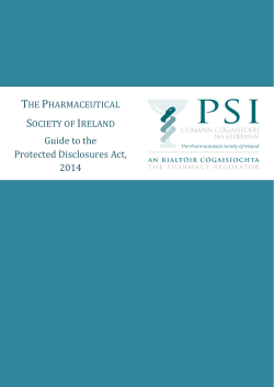 Guide to the Protected Disclosures Act, 2014