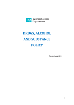 drugs, alcohol and substance policy