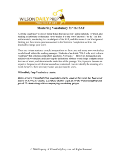 Mastering Vocabulary for the SAT
