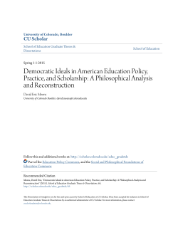 Democratic Ideals in American Education Policy