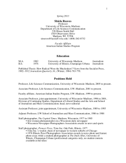 Shiela Reaves Education Positions Held - UW
