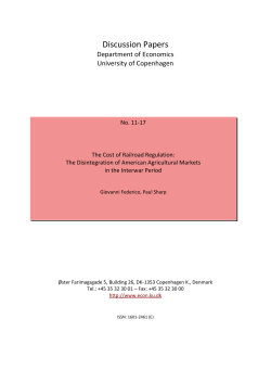 The Cost of Railroad - Department of Economics, University of
