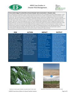 Humus technology for preventive and post-disaster land