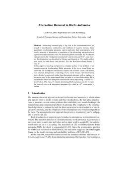 Alternation Removal in B&uml;uchi Automata