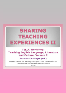 Sharing Teaching Experiences, Teaching English Language