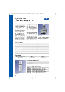 Hydraulic Tool Lubrication Pump HTL101