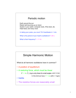 Simple Harmonic Motion