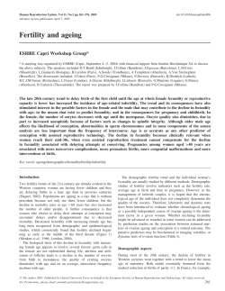 Fertility and ageing - Human Reproduction Update