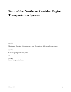 the Background Report - Northeast Corridor Commission