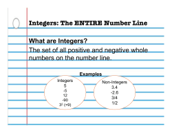 Integers - My CCSD
